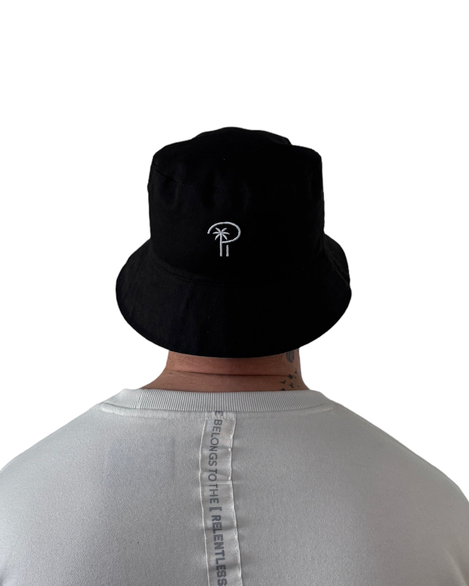 “Isla” Print Reversible Black Bucket Hat - Men's Black